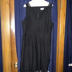 Black eyelet dress
